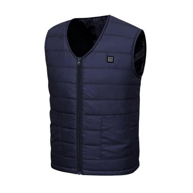 Chaleco calefactor de invierno con doble control, 12 distritos, control único, 10 distritos, cuello en V, chaleco para hombre, base de chaleco para hombre, temperatura constante USB