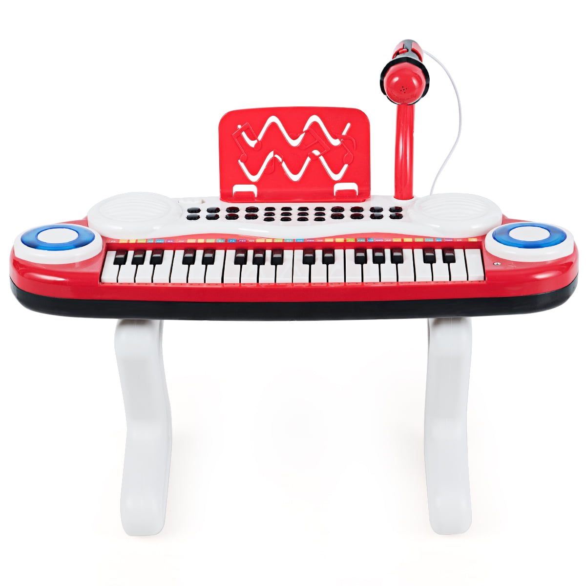 37-Key Toy Keyboard Piano Electronic Musical Instrument w/Music Score&Microphone 
