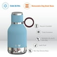 thumbnail image 3 of Asobu Dog Bowl Attached to Stainless Steel Insulated Travel Bottle for Human 37oz/1.1 Liter (Blue), 3 of 8