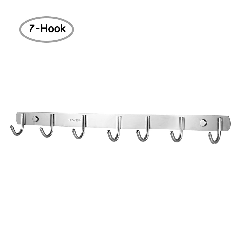 Stainless Steel Hook Rack Coat Hook Rack Wall Mounted SUS304 Brushed