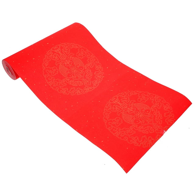 Shisuyan 1 Roll Chinese Calligraphy Paper Thickened Red Xuan Paper Blank Couplet Paper