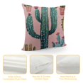 thumbnail image 4 of Shiartex Cacti Flower Pattern Throw Pillow Case Watercolor Cactus and Succulents Printed Pillow Cushion Cover Home Sofa Decorative 18x18in, 4 of 5