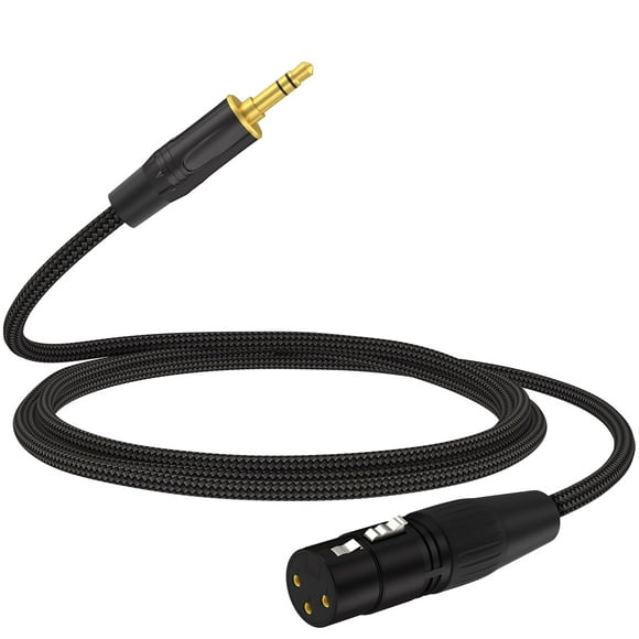 Cable de audio estéreo HOSONGIN XLR hembra a TRS de 3,5 mm, 1,8 m