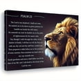 thumbnail image 3 of [Majestic Lion Canvas Art] Majestic Lion Canvas Art - Psalm 23 Scripture, Christian Wall Decor for Living Room, Bedroom, Office - Indoor Pine Wood Frame, Perfect Holiday Gift, 3 of 7