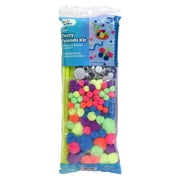 Hello Hobby Neon Multicolor Fuzzy Craft Kit with 300 Chenille Stems and Poms for Kids DIY Projects