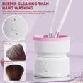 thumbnail image 4 of Wiher Makeup Brush Cleaner,Electric Makeup Brush Washer Machine with 360° Fast Dry Deep Cleaning Silent Operation, Compact and Portable for All Size Brushes, Pink, 4 of 8