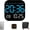 Blue, variant on Hangable Freestanding Square Clock, Remote Control, Tabletop Placement, Large LED Display Time, Date, Timer, and Temperature, for Office and Bedroom (Orange)