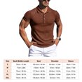thumbnail image 1 of Camisa musculosa de manga corta,Camisetas con botones musculares de manga corta para hombres Camisa con cuello vuelto para hombres Durabilidad probada en el tiempo, 1 of 2
