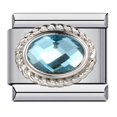 thumbnail image 3 of GEMOSA Design Fashion 12 Birthstone Colorful Zirconia Italian Charm Links Fit 9mm Bracelet Stainless Steel Jewelry DIY Making, 3 of 4