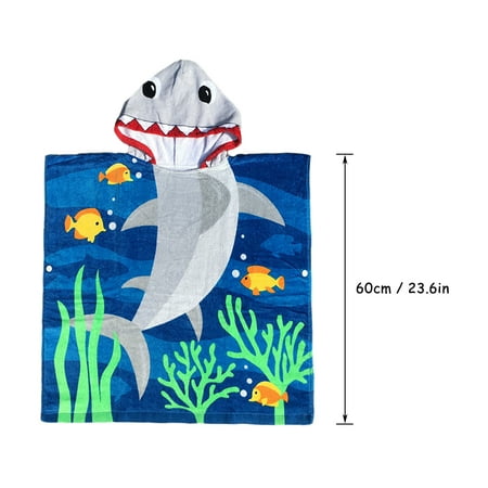 60cm Bebe Enfants Coton Capuche Pull Serviette De Bain Plage Serviette De Bain Poncho Walmart Canada