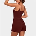 thumbnail image 6 of Sevevn Women’s Sleeveless Romper Casual Summer Jumpsuit Spaghetti Strap One Piece Shorts Outfit Loose Fit Lounge Playsuit Vacation Beachwear Cute Daily Wear Outfit, 6 of 7