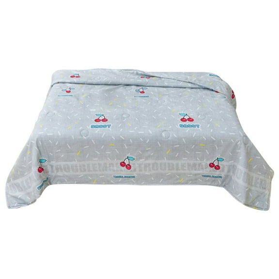 BIZHUA 60X40 Inch Rustic Style Reversible Summer Quilt | Soft Microfiber All Season Bedding | Lightweight Air Conditioning Blanket for Single Beds & Couch Naps, 1* Quilt