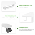 thumbnail image 6 of FEZIBO Crank Adjustable Height Standing Desk with Handle and Splice Board, White Finish,55", 6 of 9