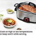 thumbnail image 4 of Chefman 6-Quart Slow Cooker, Electric Countertop Cooking, Stovetop & Oven-Safe Removable Insert for Browning & Sautéing, Family-Size Soups & Stews, Nonstick & Dishwasher-Safe Interior, 4 of 5