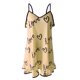 thumbnail image 5 of Gibobby Pijamas mujer calientitas Ropa de dormir para mujer Etiqueta personalizada Cuerda Pijama informal Leche Camisones de seda Pijamas vestido de noche con volantes(Amarillo,XL), 5 of 5