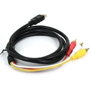1080P HDMI-compatible Male Video to 3 RCA AV Audio Cable Cord For TV Adapter X2Y9
