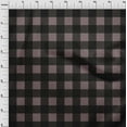 thumbnail image 3 of oneOone Cotton Silk Dusty Brown Fabric Gingham Check Craft Projects Decor Fabric Printed By The Yard 42 Inches Wide, 3 of 4