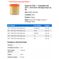 thumbnail image 2 of Engine Air Filter 1 - Compatible with 2017 - 2019 Ford F-250 Super Duty 6.2L V8 2018, 2 of 2