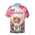 thumbnail image 2 of Hello Valentine’s Day Beagle Flower Crown Romantic Pink Floral Hawaiian Shirt Breathable Summer Unisex Merch Beagles Dog Lover Gifts Idea - 00031, 2 of 6