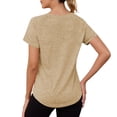 thumbnail image 3 of Jalioing Women's Workout T Shirt Breathable Loose Short Sleeve Athletic Shirts Lightweight V Neck Quick Dry Sport Tees, 3 of 8