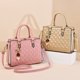 thumbnail image 3 of LHSHID Retro Embroided Thread Leather Top-handle Bag Designer Female Handbag Middle-aged Pendant Crossbody Bag Purse sac, 3 of 6
