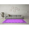 thumbnail image 3 of Ahgly Company Indoor Round Oriental Purple Traditional Area Rugs, 4' Round, 3 of 4
