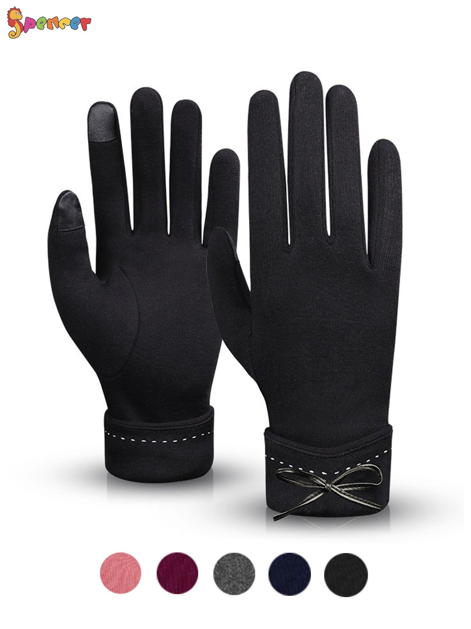 Spencer Women's Winter Gloves Touchscreen Texting Fleece Lined Warm Glove Elastic Cuff Windproof
