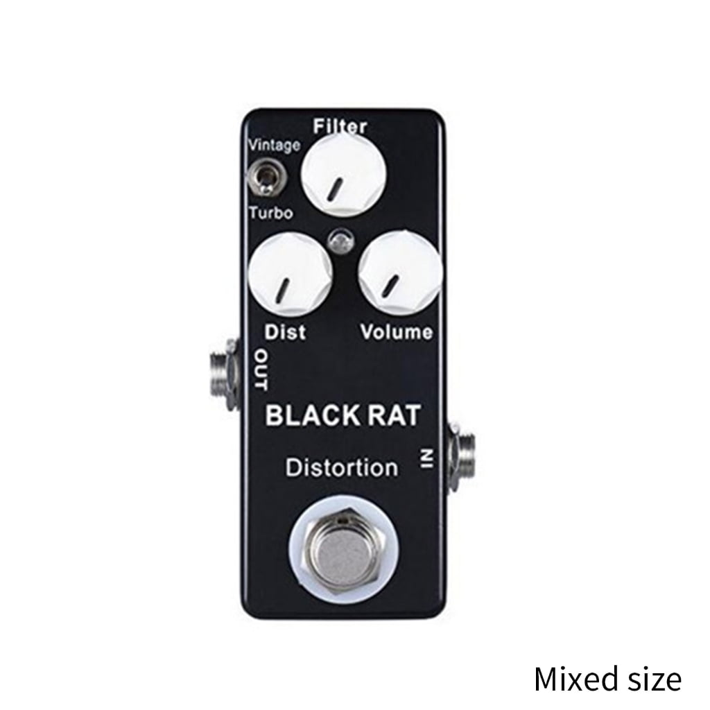 NEXAVKPR Powerful Black RAT Distortion Pedal for Electric Guitars Metal Alloy Material