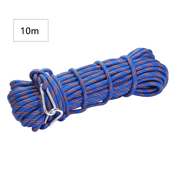 Wosthever Cuerda de escalada Artesanía antideslizante Cuerdas de seguridad Cordón de senderismo Rojo 1m carpas Azul 10m