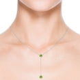 thumbnail image 4 of Angara Collier Péridot Naturel - Collier Style Lariat Péridot Rond 1.9 ct en Platine pour Femmes, 4 of 8