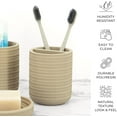 thumbnail image 4 of Ensemble d'Accessoires de Salle de Bain 4 Pcs Beige, 4 of 7
