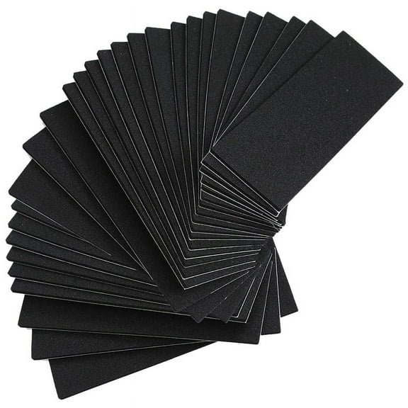 24 Pieces Fingerboard Foam Grip Tape Adhesive Black Non Slip for Mini Fingerboards
