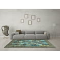 thumbnail image 3 of Ahgly Company Indoor Rectangle Abstract Light Blue Modern Area Rugs, 2' x 3', 3 of 4