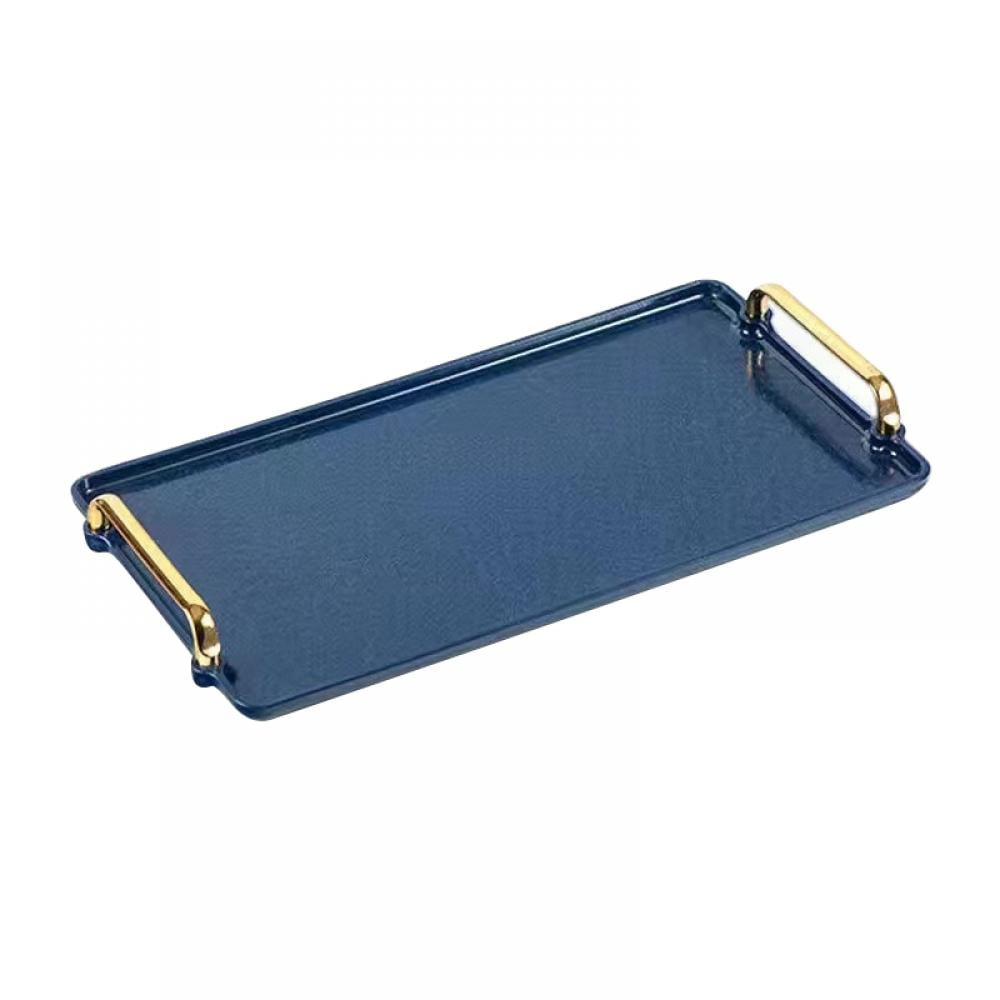 Serving Trays, Rectangular Plastic Serving Tray Non Slip ,Dinner Drinks