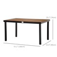 thumbnail image 2 of Natural Aluminum Outdoor Dining Table for 6 | Patio Rectangular Table - 55" x 35.5" | Durable Metal Table for Deck, Porch & Garden Entertaining, 2 of 7