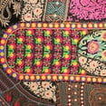 thumbnail image 4 of Stylo Culture Ethnic Round Throw Pillows For Bed Vintage Patchwork Floor Cushion Cover Black Large 28x28 Decorative Decor Seating Tuffet Seat Pouf Cover Footstool Cotton Embroidered 1 Pc, 4 of 4