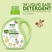 WBM Baby Liquid Laundry Detergent, Total 100 Loads, Unscented 3x Concentrated Detergent,34 fl oz/Each, 2 PK