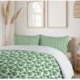 thumbnail image 6 of Ambesonne Philodendron Duvet Cover Sets, Detailed Drawn Leaves, 2-Queen, Fern Green and White, 6 of 7