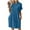 Navy, variant on HERESOM Plus Size Summer Dress for Women Summer Fashion Solid Color Pocket Short Sleeve Round Neck Dres