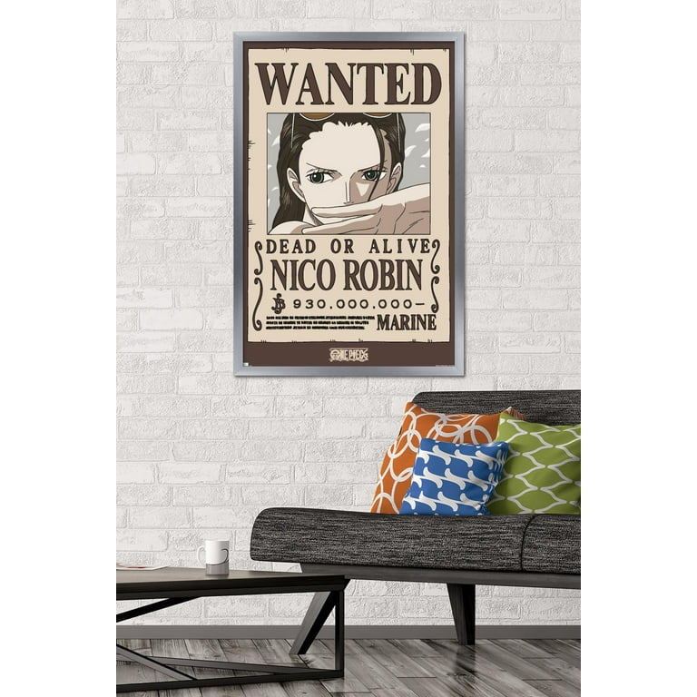 羅本製所 art work robin ポスター One Piece - Nico Robin Wanted Poster Wall Poster, 22.375