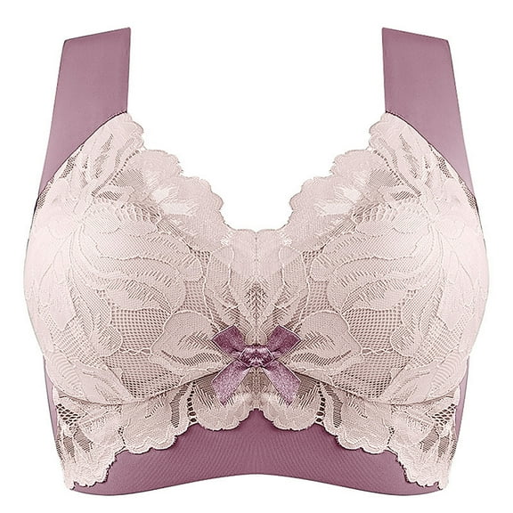 GERsome Women's Wireless Full Coverage Minimizer Non Padded Bra Wide Strap Honeycomb Cups Bras