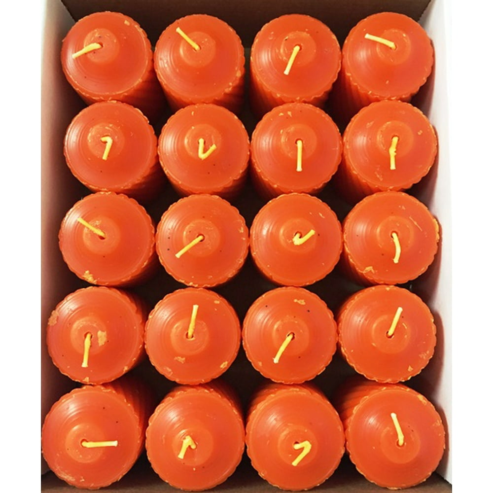 Orange Pumpkin Scented Votive Candles (Set of 20)