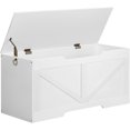 thumbnail image 1 of Storage Chest cm Retro Toy Box Organizer with UShaped CutOut Pull Storage Bench Hinge Sturdy Toy Chest Wooden Supports kg Easy Assembly Rustic BFCW, 1 of 9