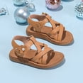 thumbnail image 6 of enyan Baby Girl Sandals Girls Boys Unisex Summer Beach Sandals Non Slip Outdoor & Intdoor Little/Big Kid,Khaki,Size 12, 6 of 7