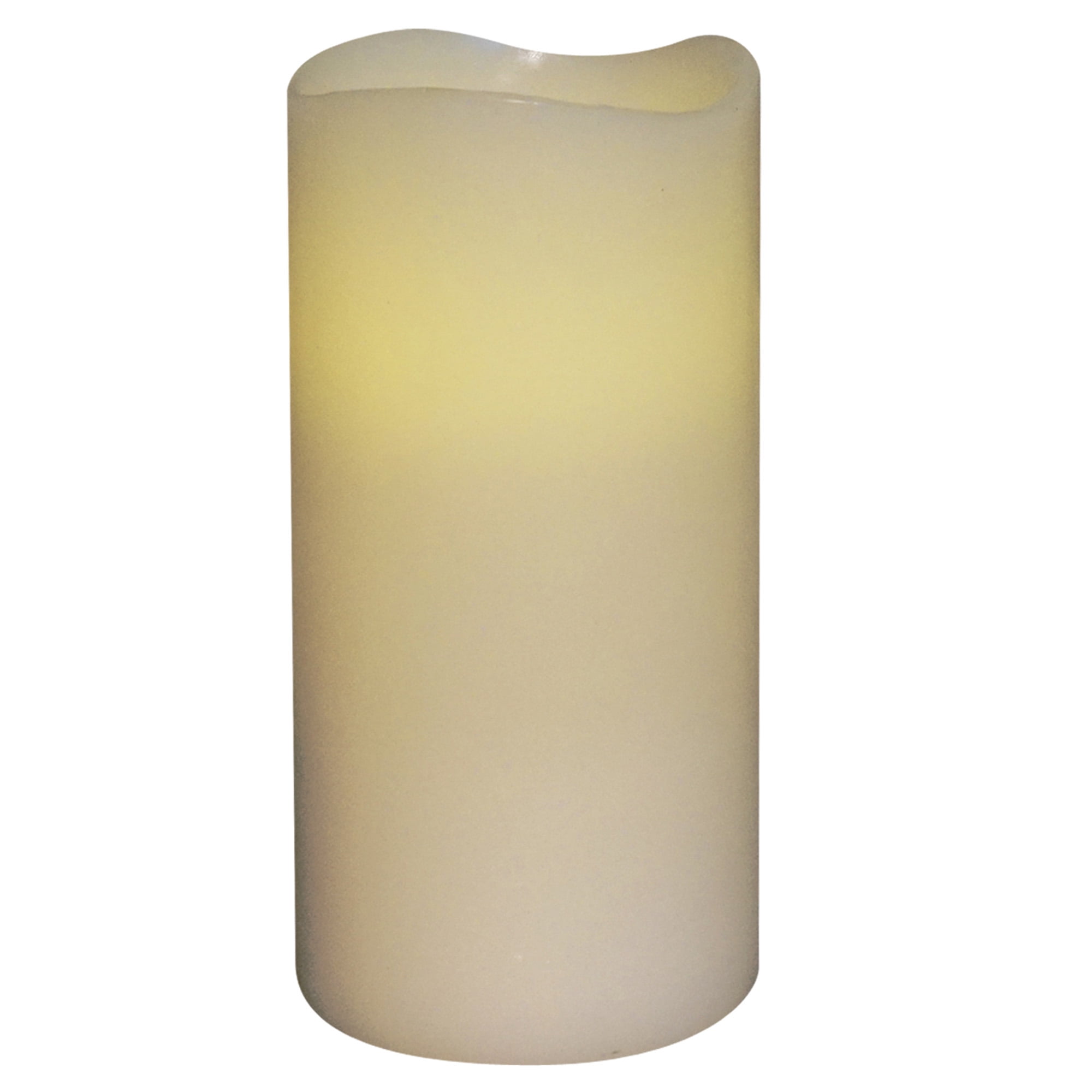 6-Inch Tall Inglow CG54600WH00 Flameless Round Pillar Candle White 