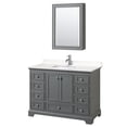 thumbnail image 6 of Wyndham Collection WCS202048SGBWCUNSMED Deborah 48" Free Standing Single Basin Vanity Set, 6 of 6