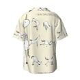 thumbnail image 2 of KLL Unicorn Doing Yoga Print Men's Shirt Short Sleeve Button Down Summer Cuba Beach Shirts- Small, 2 of 7