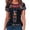 Z1 Dark Blue, variant on Womens Mexican Embroidered Tops Short Sleeve Fiesta Shirts Floral Peasant Blouse Bohemian Ethnic Casual Summer Lightweight Outfits