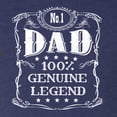 thumbnail image 5 of Wild Bobby, No. 1 Dad Genuine Legend Father's Day Mens Premium Tri Blend Tee, Vintage Navy, Medium, 5 of 6