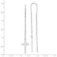 thumbnail image 4 of Sterling Silver Cross Threader Earrings (65.22 X 10.64) Made In India qe13600, 4 of 4